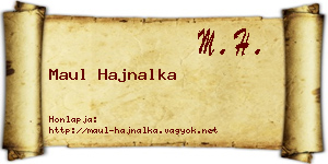 Maul Hajnalka névjegykártya