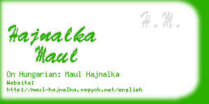 hajnalka maul business card